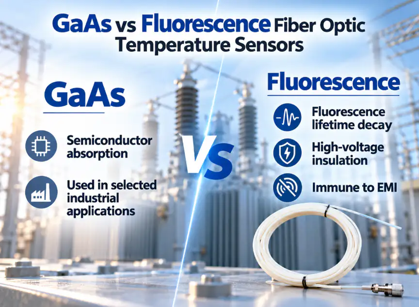 GaAs vs Fluorescence Fiber Optic Temperature Sensors